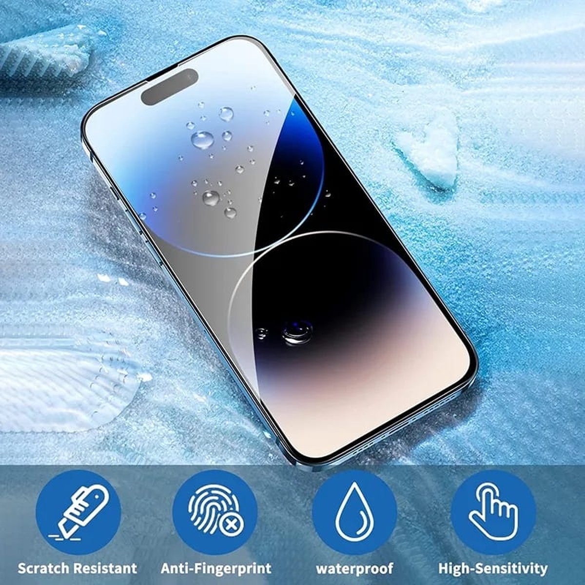 Screenprotector Geschikt voor Iphone 15 Gehard Glas Screenprotector 2 Stuks