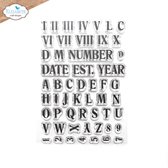 ECD Clear stamps - Roman numerals with alpha