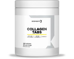 Body & Fit Collagen Tabs - Supplement voor Haar, Huid en Nagels - Collageen Tabletten met Vitamine C - 180 stuks