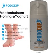 Pododip Honing & Yoghourt - 100 ml - Voet Crème - Ruwe huid en kloven