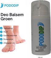 Pododip Voeten crème - 100 ml - Deo balsem - Groen - Verkoelend Voet Verzorging