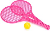 Toyrific Tennis Set Softee - Roze/Geel - 53cm - Rackets met zachte tennisballen - 3-delig