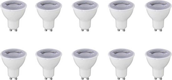 LED Spot 10 Pack - GU10 Fitting - Dimbaar - 6W - Helder/Koud Wit 6400K