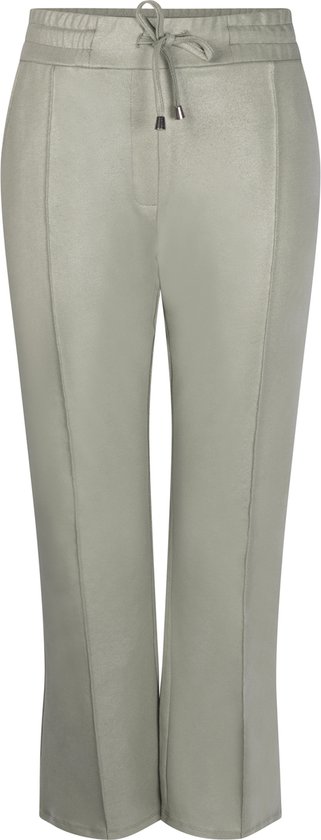 Zoso Broek Vince Coated Luxury Flair Trouser 241 1250 Green Dames Maat - XL