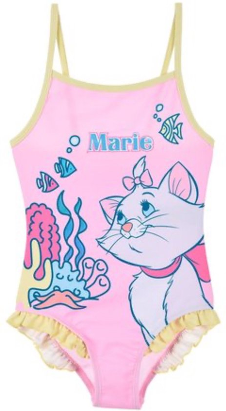 Disney Aristocats Badpak - Marie - Roze/Lime - Maat 116 (6 jaar)