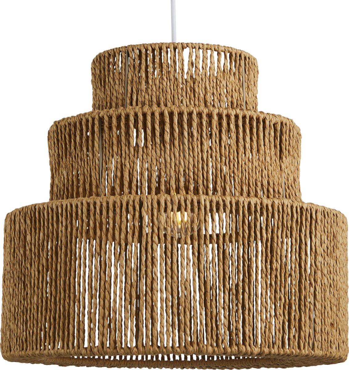 Lighto | Hanglamp Rotan Naturel Ø40 cm - Plafondlamp - Japandi Lamp - Eetkamer - Slaapkamer - Woonkamer - Suri