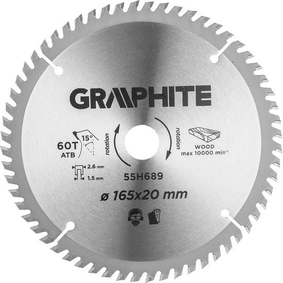 hm zaagblad voor handmachines, ø225x2,5x30, z=32, wz