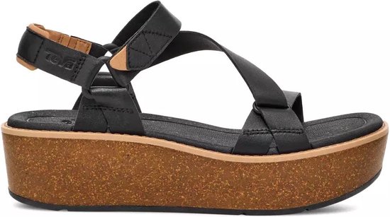 Teva Madera Wedge - dames wandelsandaal - zwart - maat 40 (EU) 7 (UK)