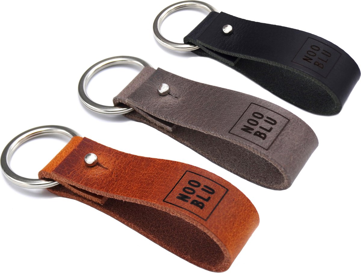NOOBLU KEY SLING Classic sleutelhanger - Volnerf leer - Cognac