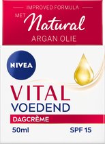 NIVEA VITAL Anti-Rimpel Extra Voedende Dagcrème - Rijpe en droge huid - SPF 15 - Met arganolie en calcium - 50 ml