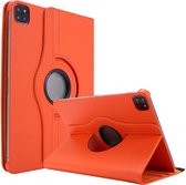Draaibare Bookcase - Geschikt voor iPad Air 2022 Hoes - 4e, 5e Generatie -10.9 inch (2020-2022) - Oranje