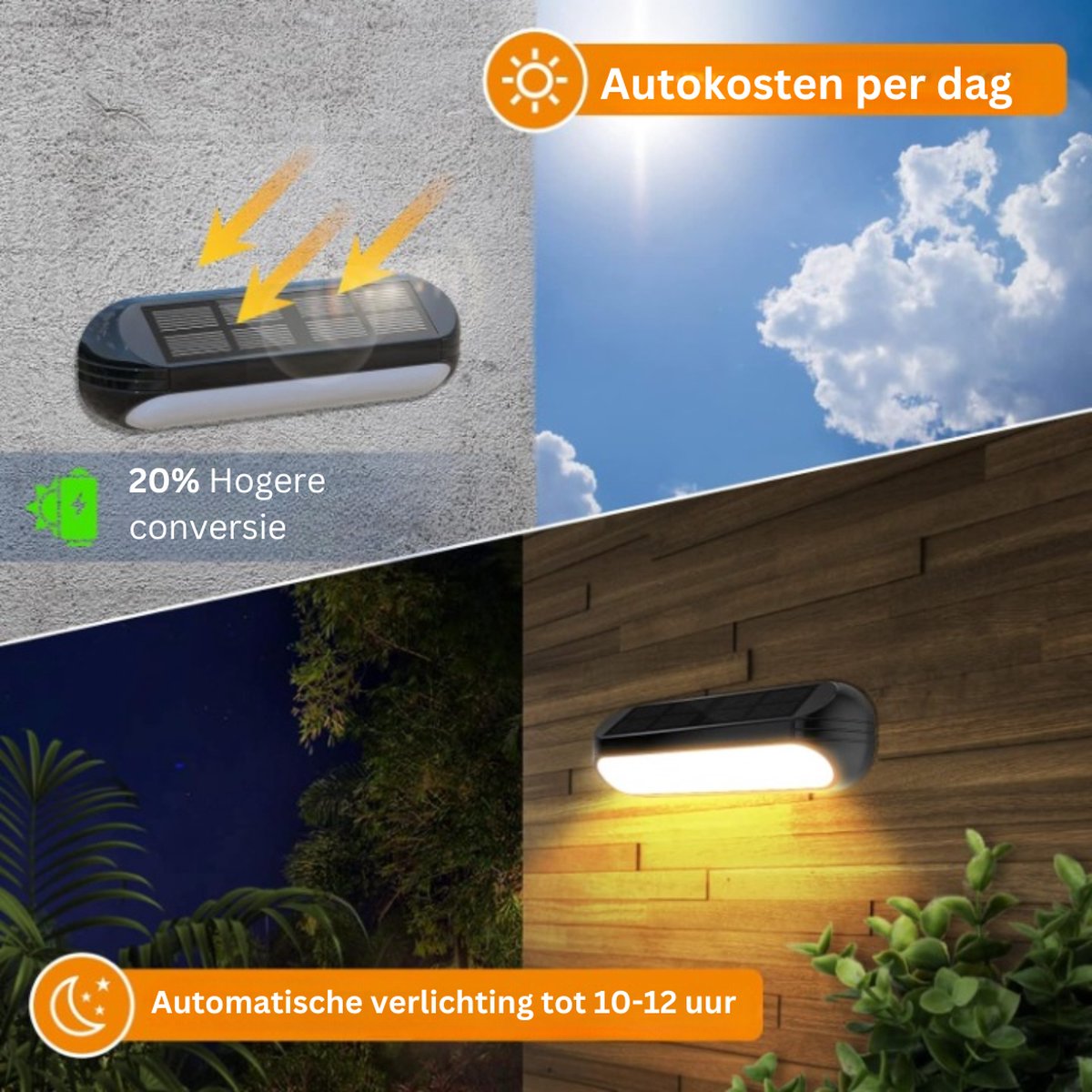 Zonnelampen voor buiten - Waterdichte tuinverlichting met 4 modi - 2