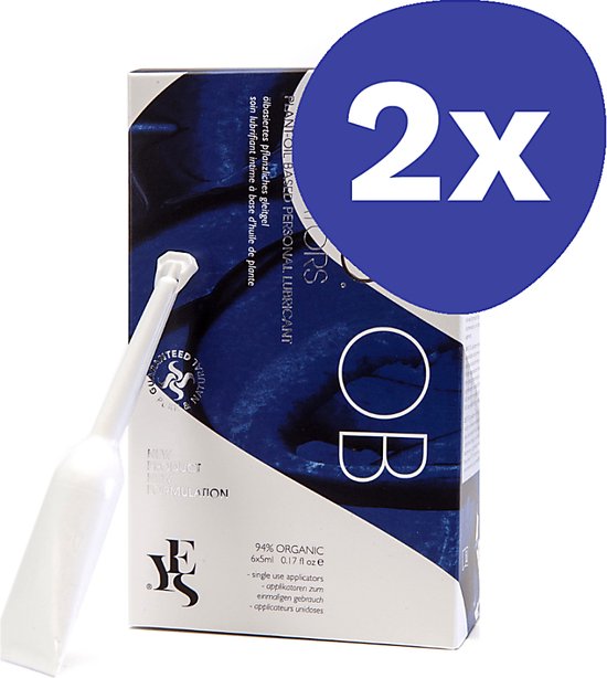 Yes OB Plant-Oil Glijmiddel - Biologisch, langdurig en geurloos - 2x 6  stuks | bol