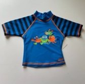 Zoggs - zwemtshirt - blauw/oranje - korte mouwen - maat 6-12 maanden