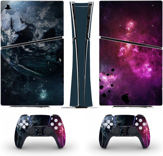 PS5 Digital Slim - Console Skin - Terrestrial Wonder - PS5 sticker - 1 console en 2 controller stickers