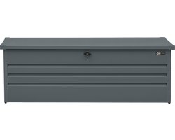 AXI Miles metalen Opbergbox 1000 Antraciet - Kussenbox met bodem en slot – 840 Liter - 185 x 82 x 75 cm
