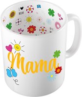 Bellatio Decorations Cadeau koffie/thee mok voor mama - oranje - mama is de beste - Moederdag