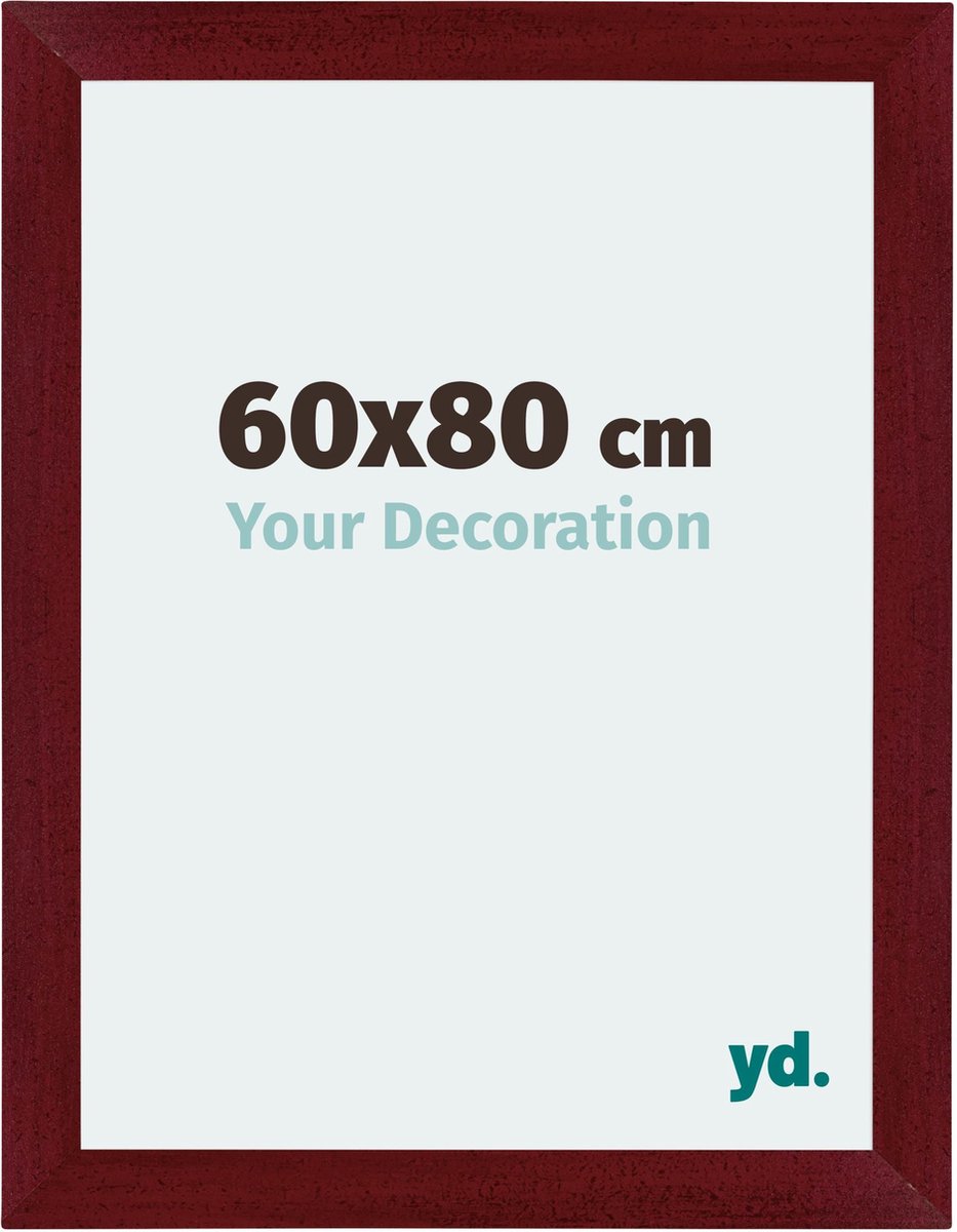 yd. Your Decoration - Fotolijst 60x80 cm - MDF - Wijnrood Geveegd - Mura