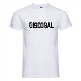 T-shirt Discobal | Festival | Wit | Maat XXL