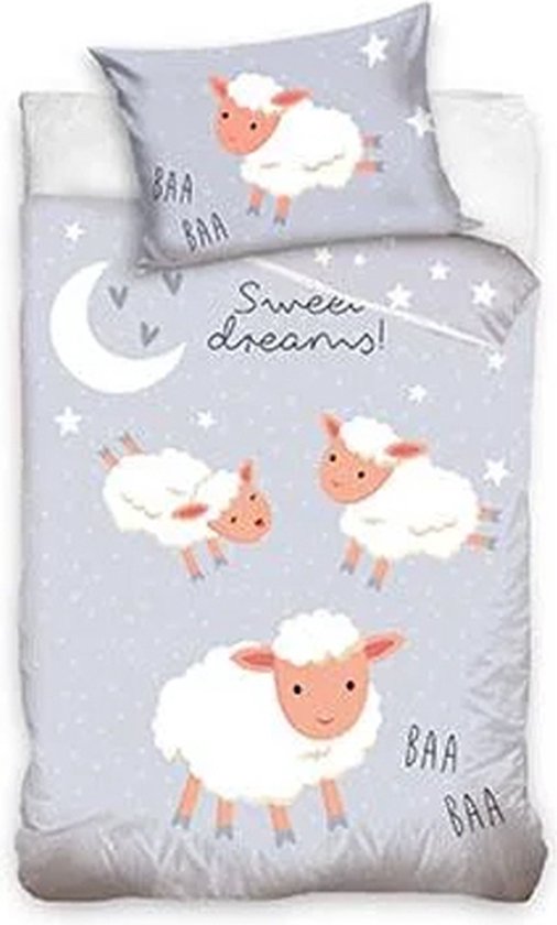 Schapen BABY Dekbedovertrek – 90 X 120 Cm – Katoen