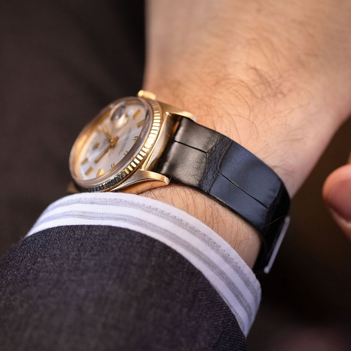 BS Leren Horlogeband Luxury - De Savile Row Tailored Alligator Jubileum Editie - 20mm