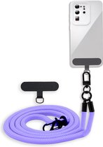 Cadorabo mobiele telefoonketting geschikt voor WIKO RAINBOW JAM in PAARS met verstelbaar riemkoord om om je nek te hangen