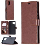 Bookcase Geschikt voor: Samsung Galaxy A12 Bruin - portemonnee hoesje - ZT Accessoires