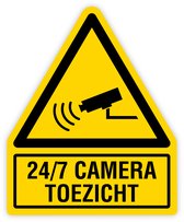 Simbol® - Stickers 24/7 Camera Toezicht met onderbord - Formaat 30 x 37 cm.