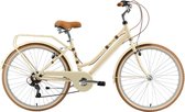 Bikestar, vélo rétro pour femme, 26 pouces, dérailleur 7 vitesses, crème