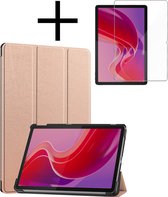 Hoesje Geschikt voor Lenovo Tab M11 Hoesje Case Hard Cover Hoes Book Case Met Screenprotector - Rosé goud