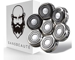 Sansbeauté® Scheerkop - Scheerhoofd - Vervangbaar - 7 bladen - JK-1360 & LK-8820/30 - Geschikt Voor Sansbeauté® SkullSharp PRO & SkullSharp V1 / V2