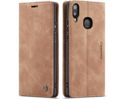 CaseMe Book Case - Geschikt voor Samsung Galaxy A40 Hoesje - Bruin