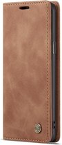 CaseMe Book Case - Geschikt voor Samsung Galaxy S9 Hoesje - Bruin
