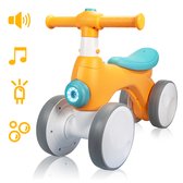 Velaryon Loopfiets 1 jaar - Oranje - Met Toeter, Muziek, licht & Bellenblaas - Voor Binnen en Buiten - Incl. batterijen en Bellenblaaswater