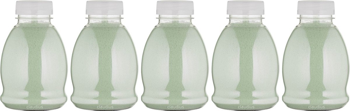 Scrubzout Dennen - 375 gram - Fles met transparante dop - Set van 5 stuks - Hydraterende Lichaamsscrub