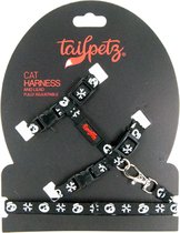 Tailpetz | Cat Harness & Lead -Boo| Kattentuigje en lijn - One Size Fully Adjustable - Set voor Katten - Kattenharnas - Kattentuig - Kat - Harnas - collar - tuig