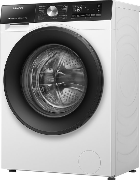 Hisense 3S Serie WF3S8043BW3/BLX - Wasmachine met Energielabel A -30% - 8kg - 72dB (A) - Steam Wash -1400 toeren - Power Wash 49' - ConnectLife - Inhoud Trommel 54 Liter