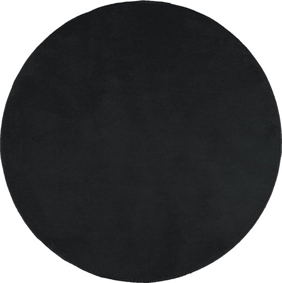 vidaXL-Vloerkleed-OVIEDO-laagpolig-Ø-160-cm-zwart