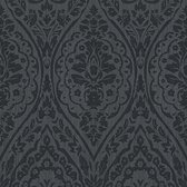Papier peint baroque Profhome 961959-GU papier peint textile structuré dans le style baroque gris noir mat 5,33 m2