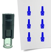 CombiCraft Stempel Nagellak 10mm rond - blauwe inkt