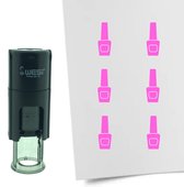 CombiCraft Stempel Nagellak 10mm rond - roze inkt