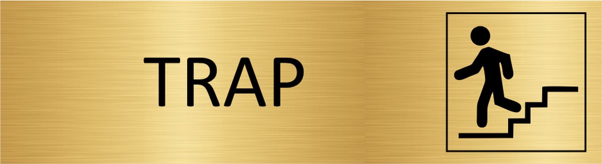 CombiCraft deurbordje Trap in goud met tape - 165 x 45 mm
