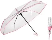 Transparante paraplu, gevouwen paraplu winddicht, reisparaplu Paraplu transparant voor fotografie rekwisieten, feesten, bruiloften