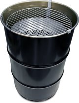 Barrelkings small industriële houtskool barbecue-b-BBQ| Vuurkorf in één|60 Liter metalen olievat 40x58CM