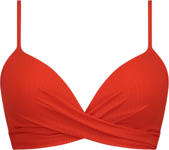 Beachlife Fiery Red twist bikinitop