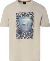 BOSS - T-shirt Tucan Beige - Heren - Maat M - Modern-fit