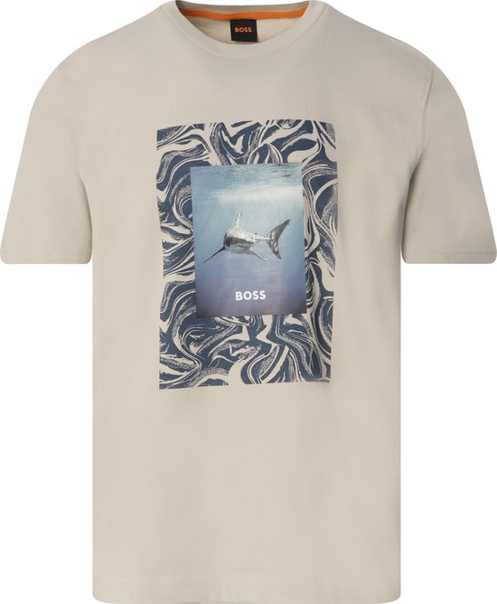 BOSS - T-shirt Tucan Beige - Heren - Maat M - Modern-fit