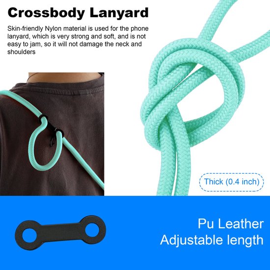 Chaîne de téléphone portable Cadorabo adaptée au Samsung Galaxy M52 5G en TURQUOISE avec cordon de sangle réglable à accrocher autour du cou