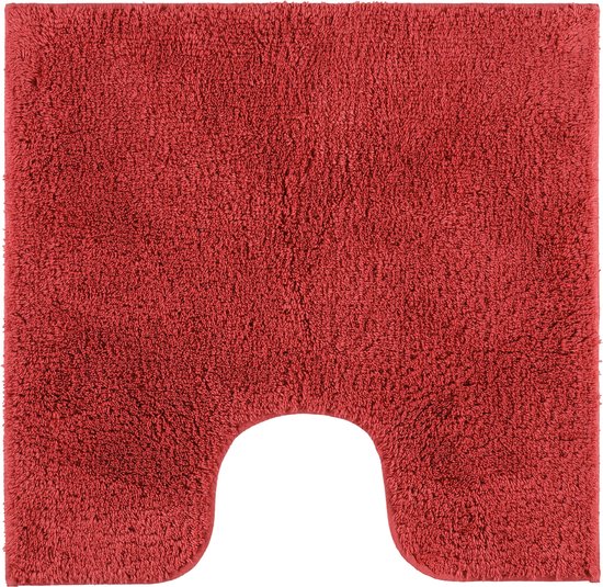 Casilin Havana - Antislip WC mat - Toiletmat met uitsparing - 59x59cm - Brick Red