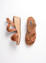 Wolky Sandalen Sisal cognac leer